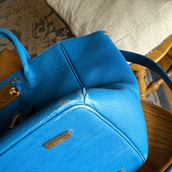 VBH Brera Satchel Tote Handbag in Royal Blue (w/shoulder strap) - Picture 10 of 14